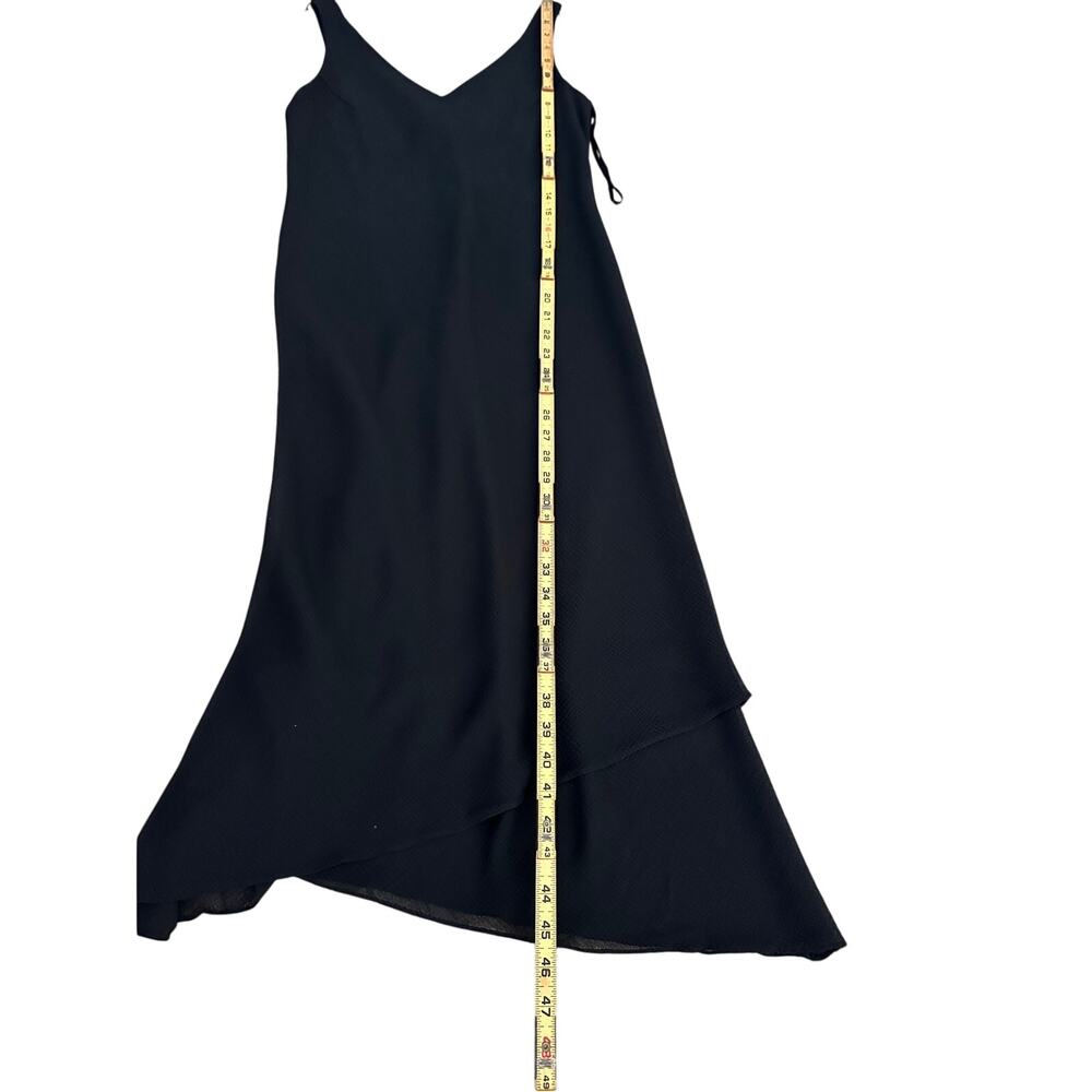 Vintage Jones New York Slip Dress Size 6 Black MIdi Length V-Neck Formal - Picture 4 of 14